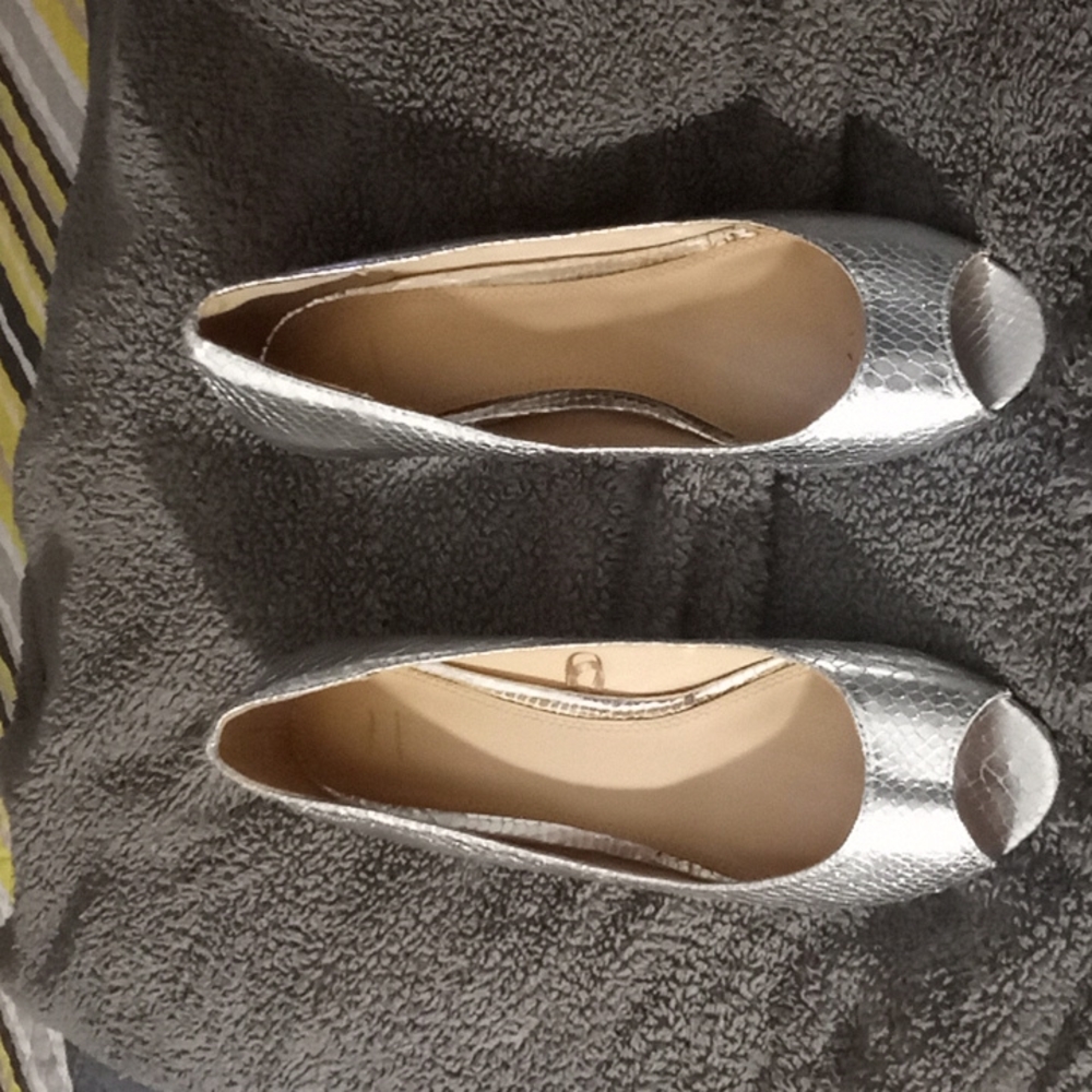 Silver wedge flat heel you can use as a dress wedge or a casual day out.